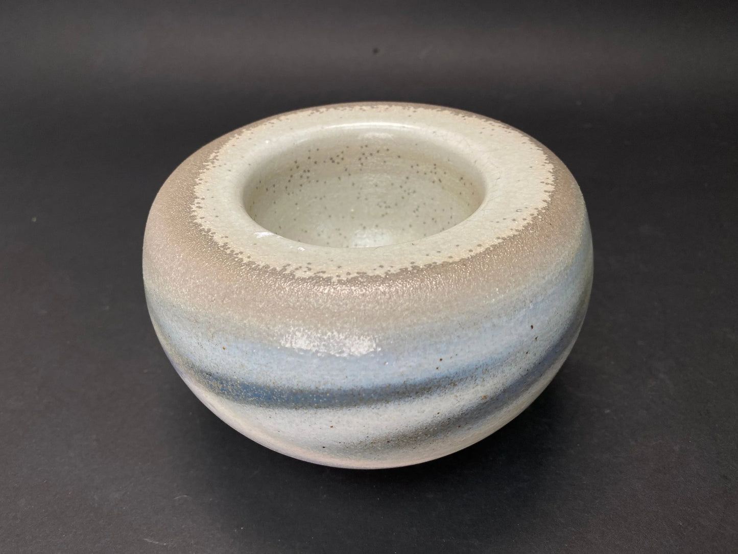 Japanese Artisan High Foot Pottery Bowl