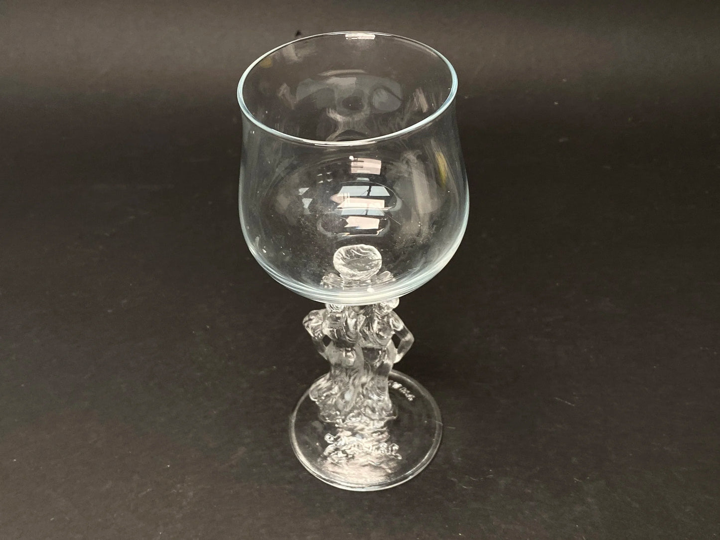 Japanese wine Goblet with couple design Wine Glass, Mint Condition