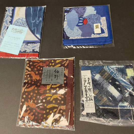 Fukusa Cotton, Japanese square Kerchief & Bag, High-Class Cloth Kimono Fabric, Open Box, Hyakunin Isshu Karuta pattern