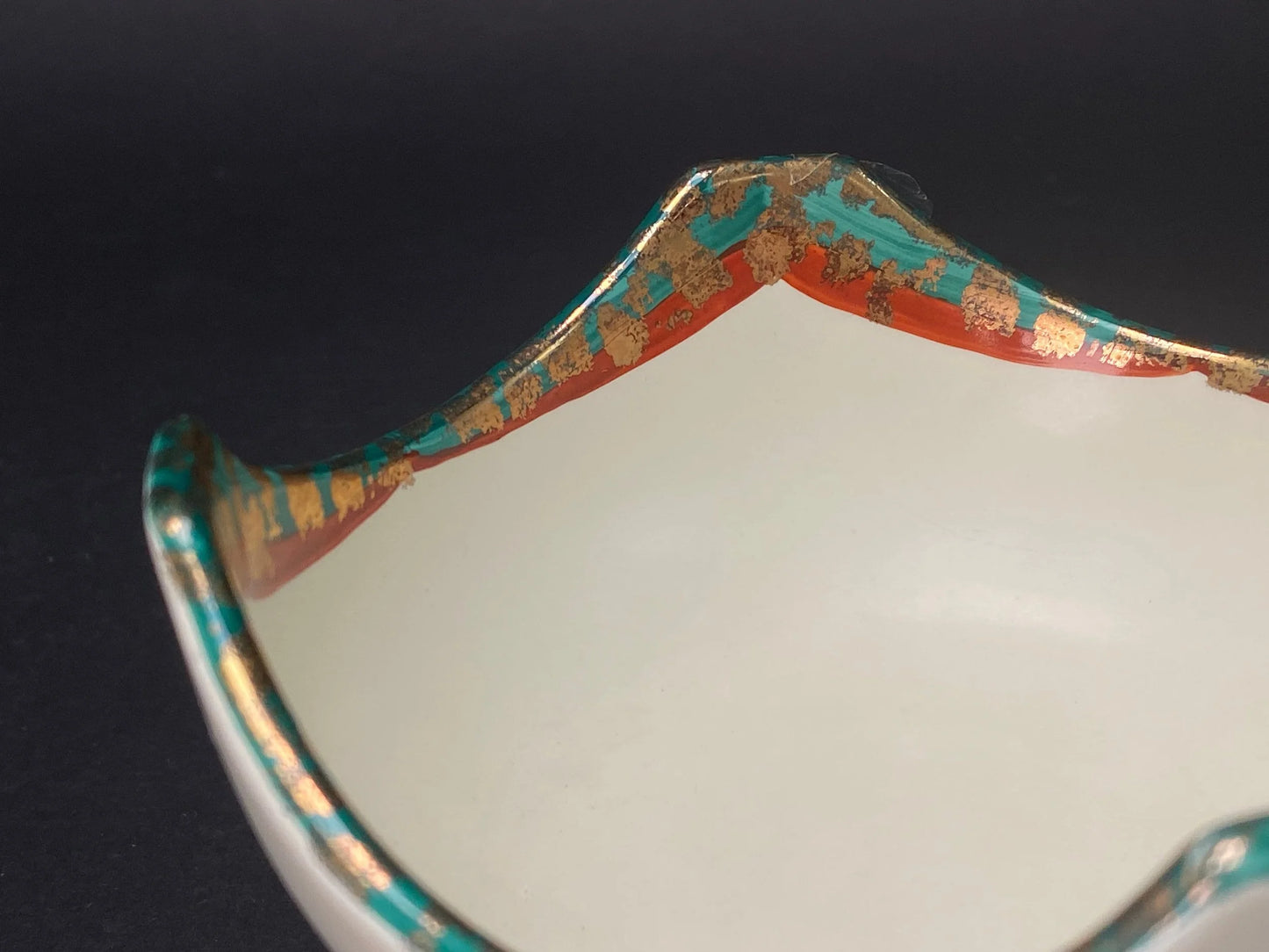 Japanese ceramic Goblet Wine Cup, by Otoemon, White Standing Bowl, Art Pottery, Drink ware,Japanese Vintage