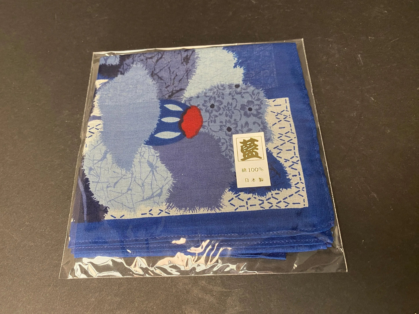 Fukusa Cotton, Japanese square Kerchief & Bag, High-Class Cloth Kimono Fabric, Open Box, Hyakunin Isshu Karuta pattern