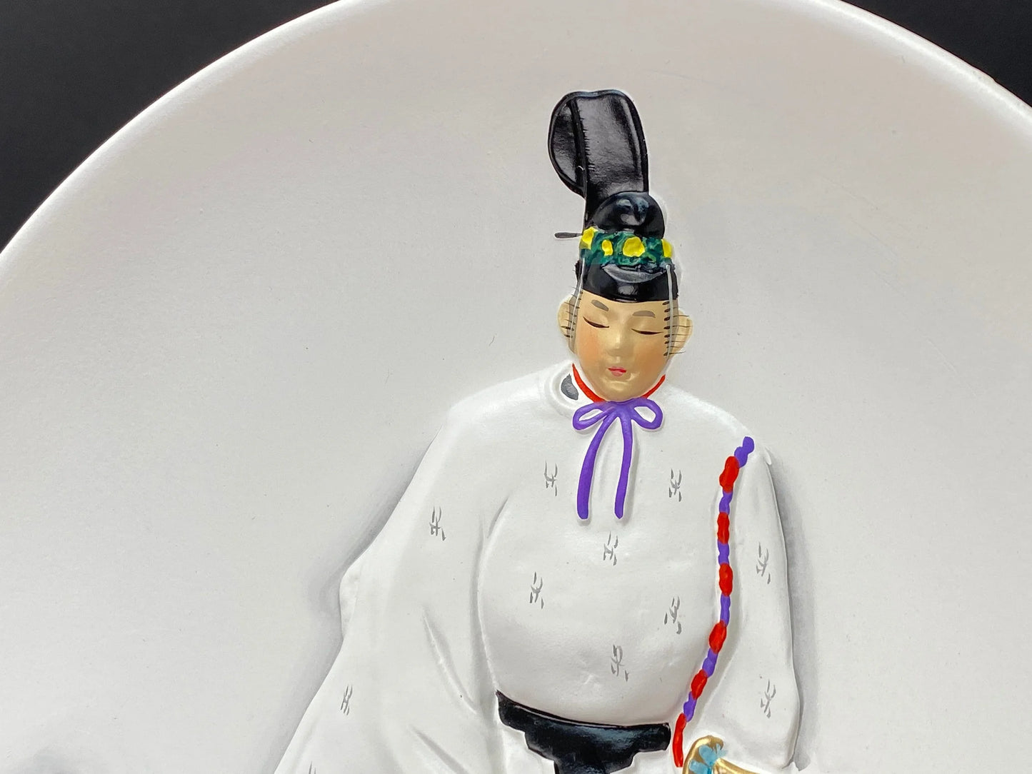 Jingu Dance Trinket Dish Decor Bowl, w/stand and original gift box, 3D, made in Japan, sculptured！