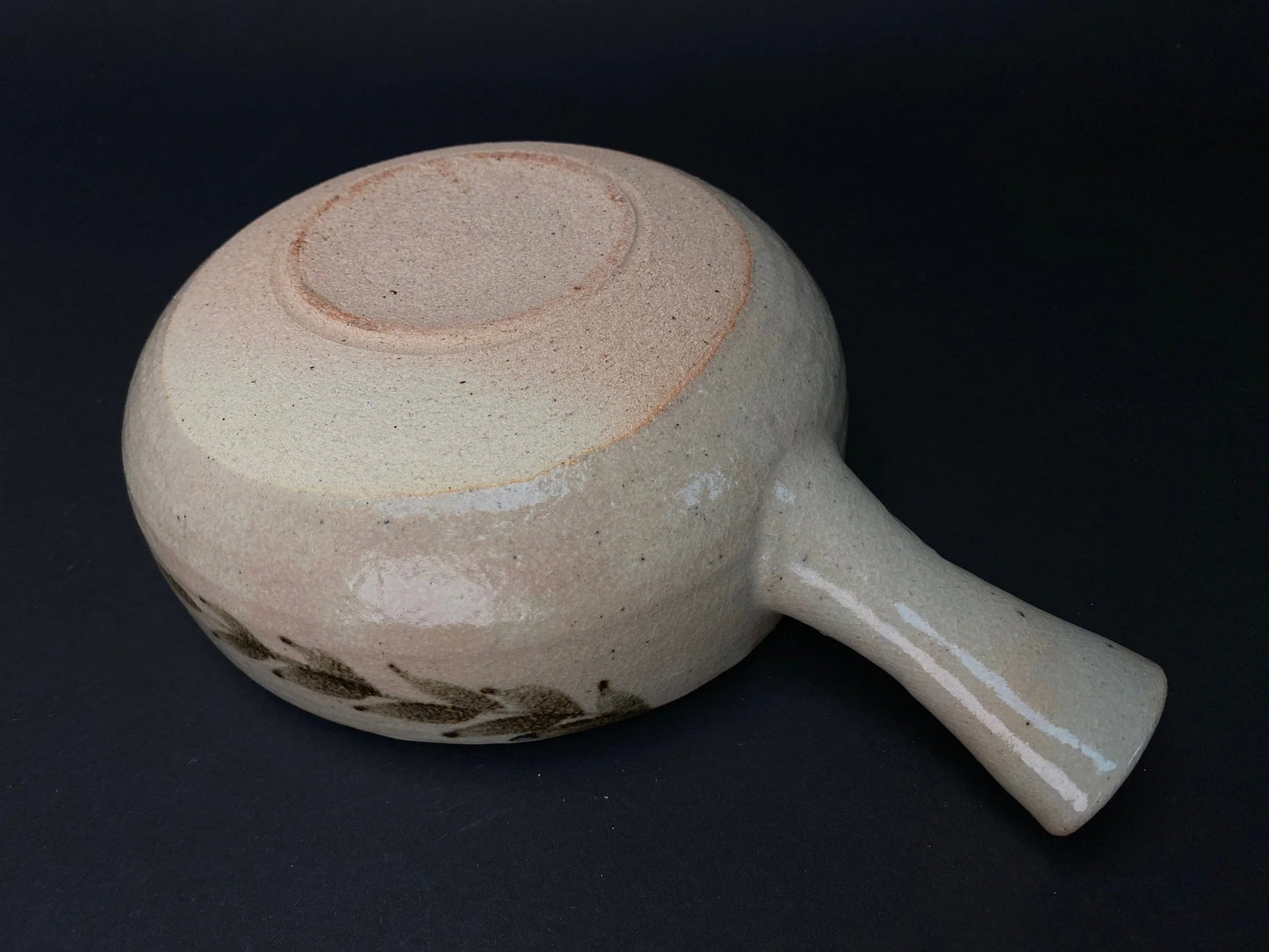 Tachikichi Cooking Clay Pot, for 1-2 persons, Dia 6.75", Handle Spouted Bowl, wooden board, OPEN BOX w/Box, Made in Japan