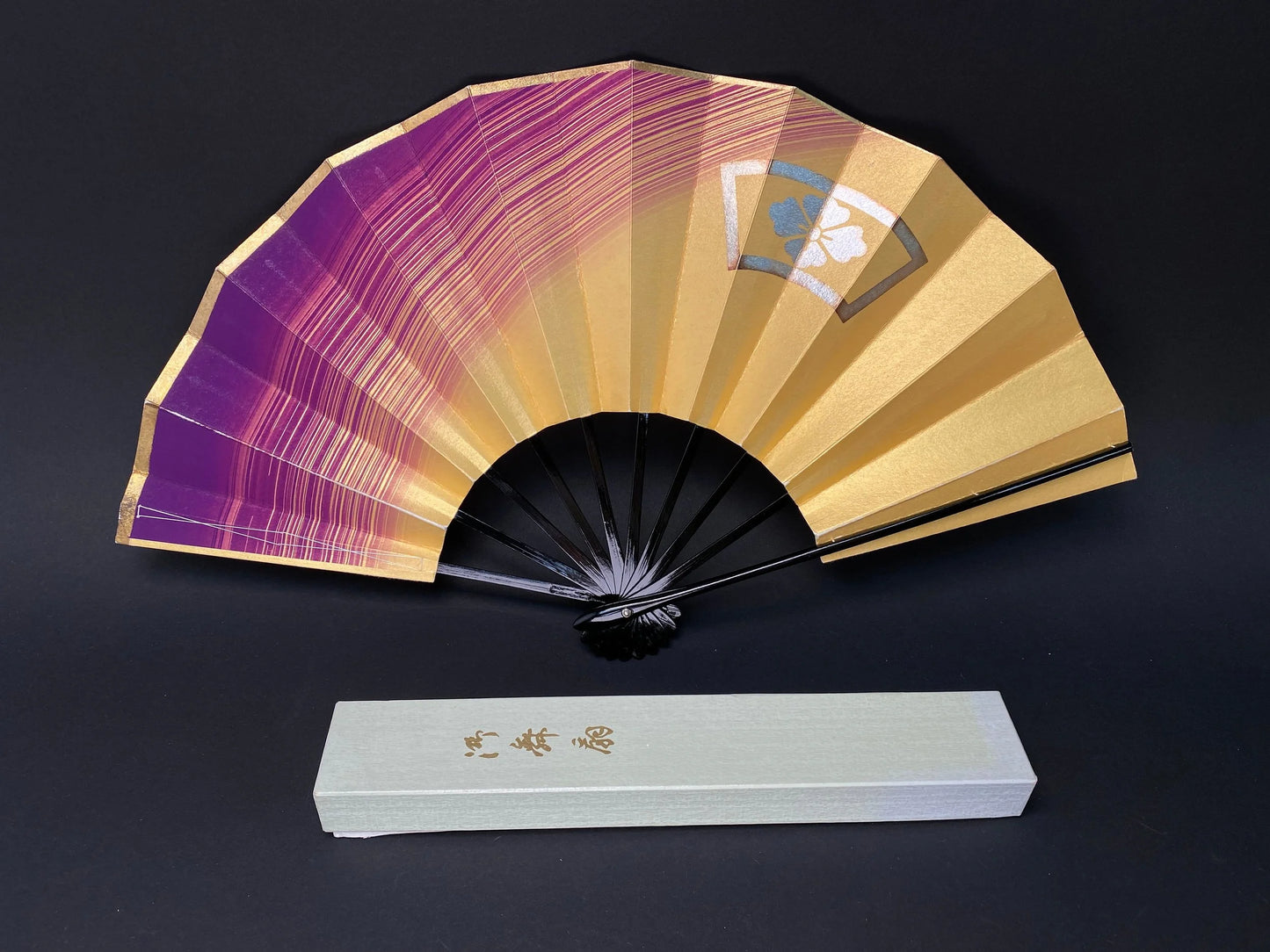 Japanese Lacquer Folding Fan: Traditional Sensu Dance Ougi, Mai Ogi - 11.5"