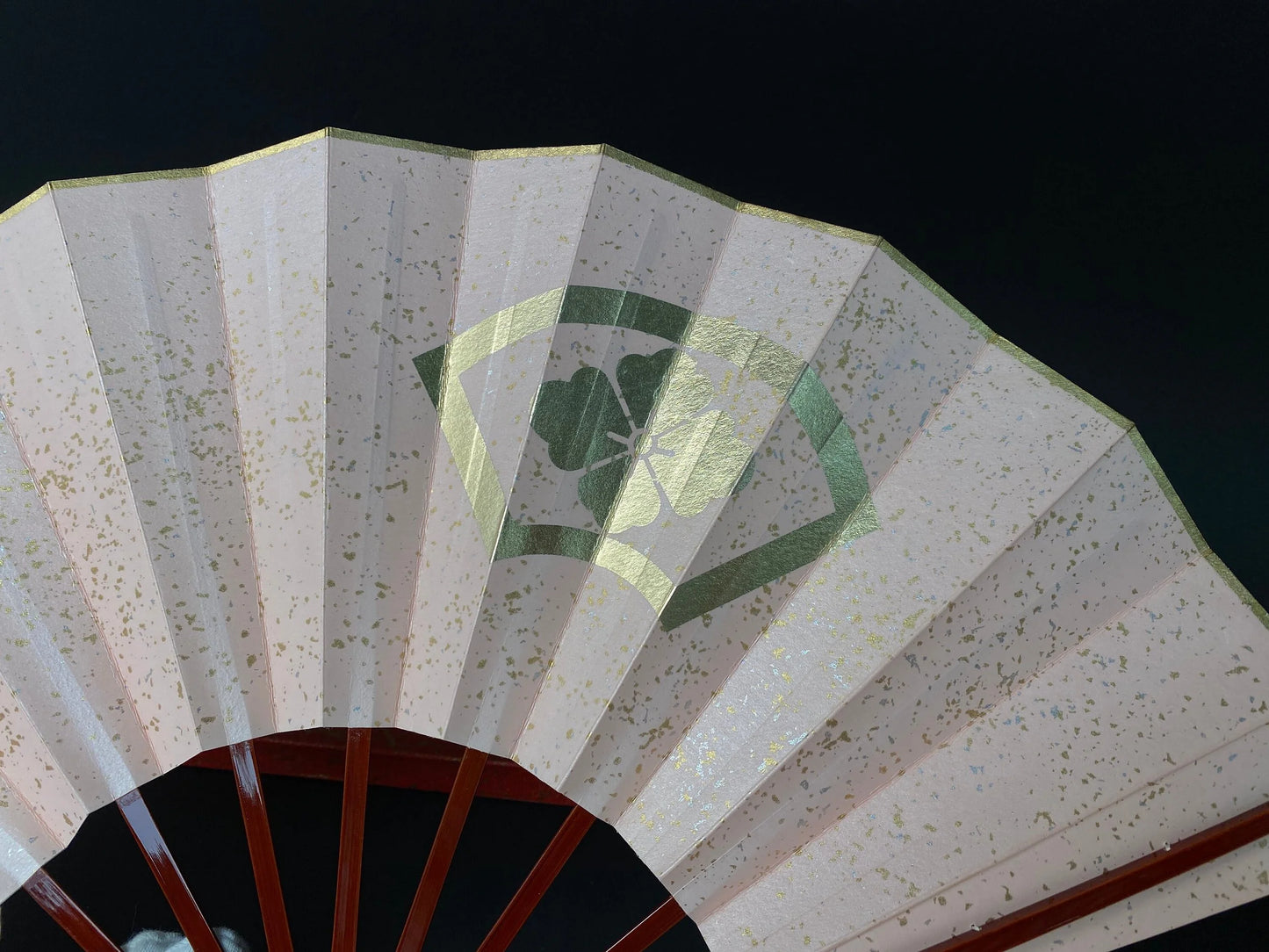 Japanese Lacquer Folding Fan: Traditional Sensu Dance Ougi, Mai Ogi - 11.5"