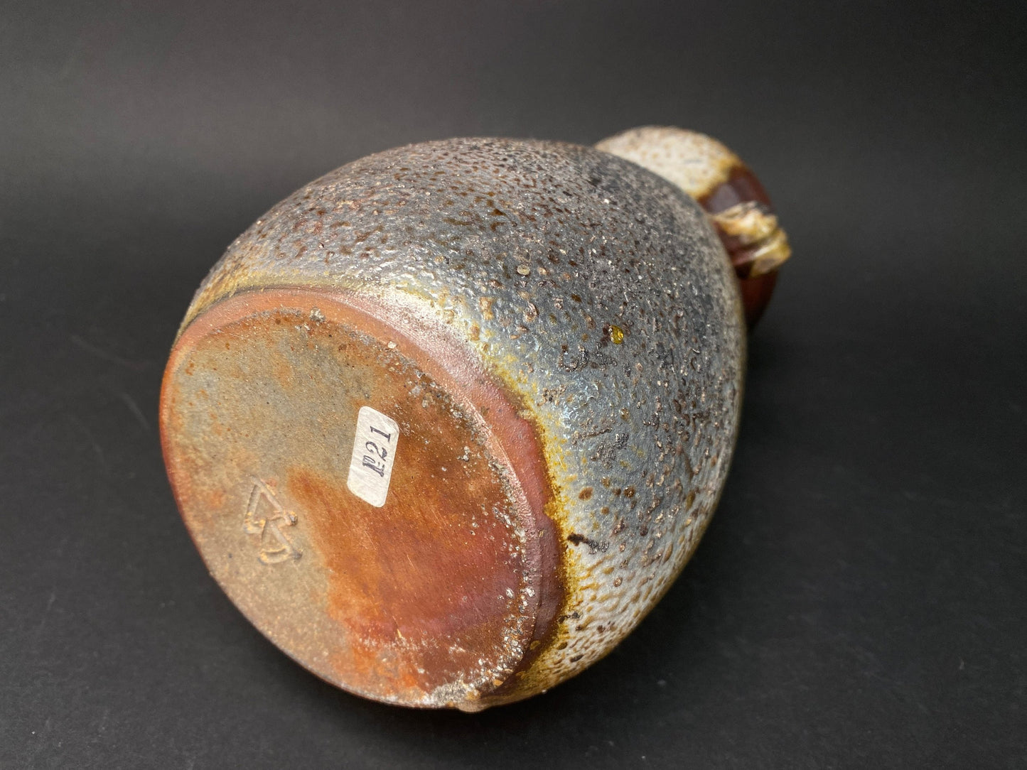 Bizen ware Ikebana Vase Pot H9" Japanese Cylinder Vase, Art Pottery, Flower Container, Tabel decor！