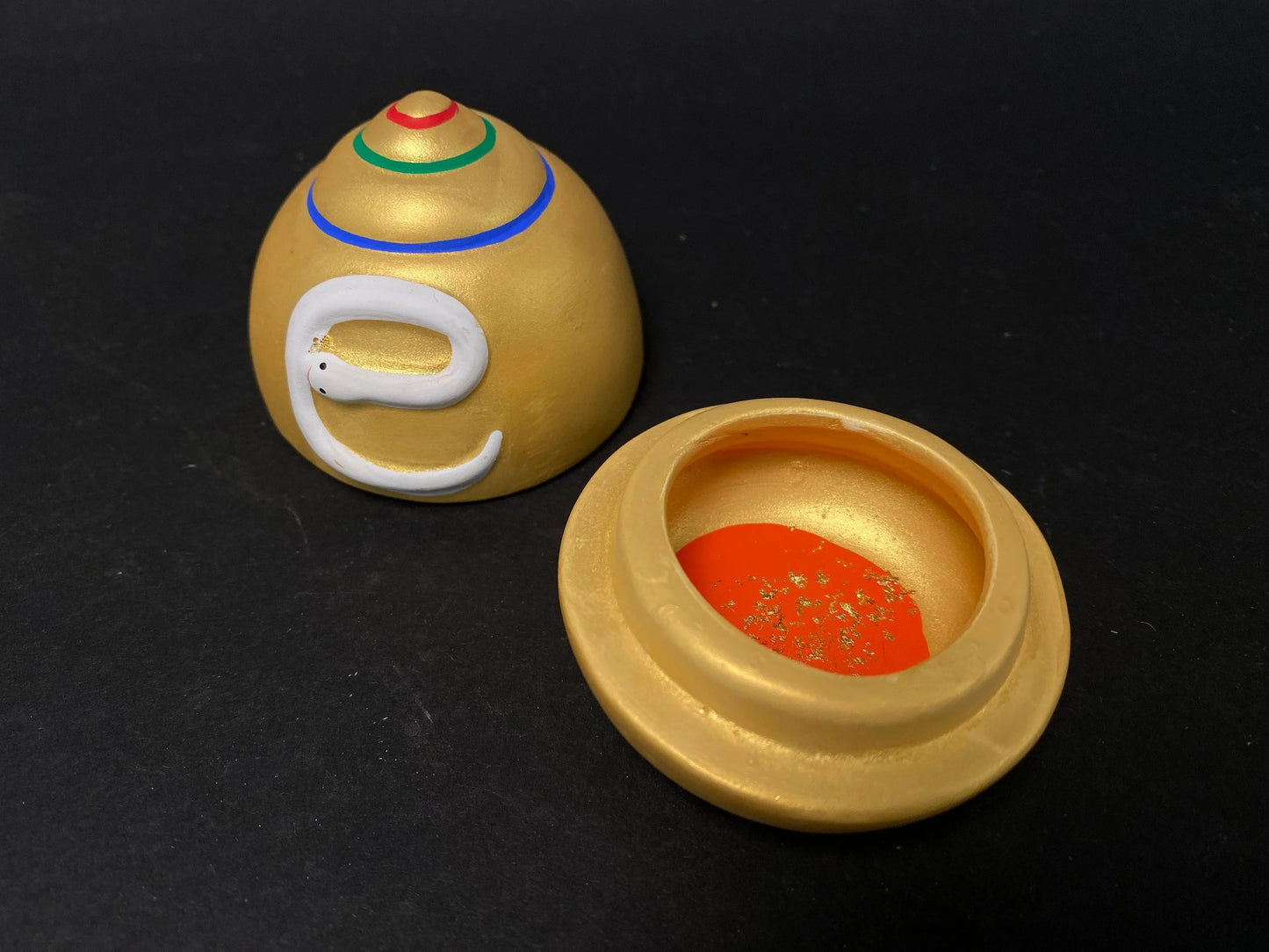 Japanese Zodiac Animal Kogo incense box, Rare incense container Banko Ware Zodiac Signs Tanko ware, Snake, Sheep, Dog &Ox