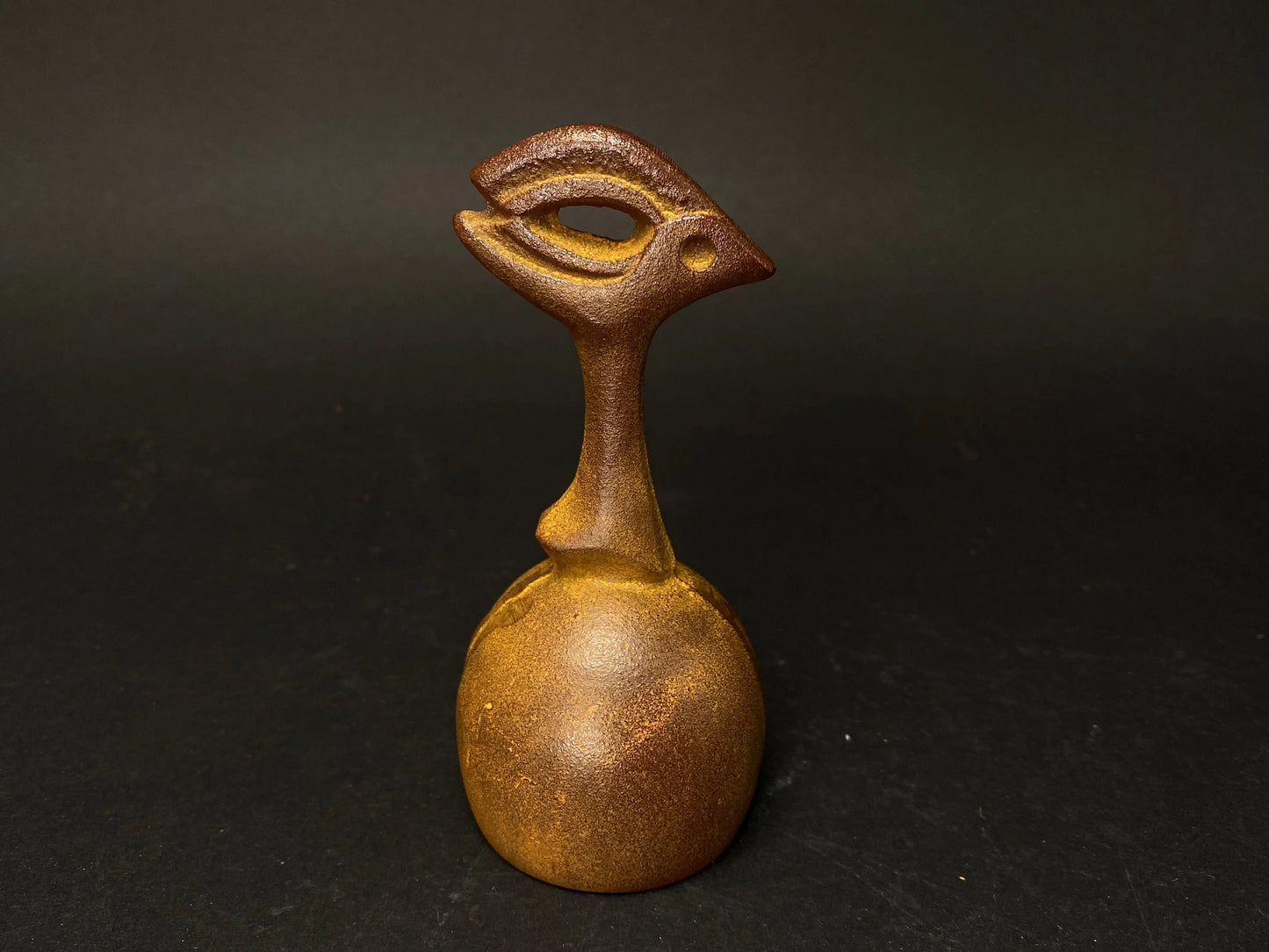 Nambu Casrt Iron handbell,Nanbu Tekki Handbell, with gift box, Bird Design, Rare Brown Color, old archaize, Japanese bronze bell, wind Chime
