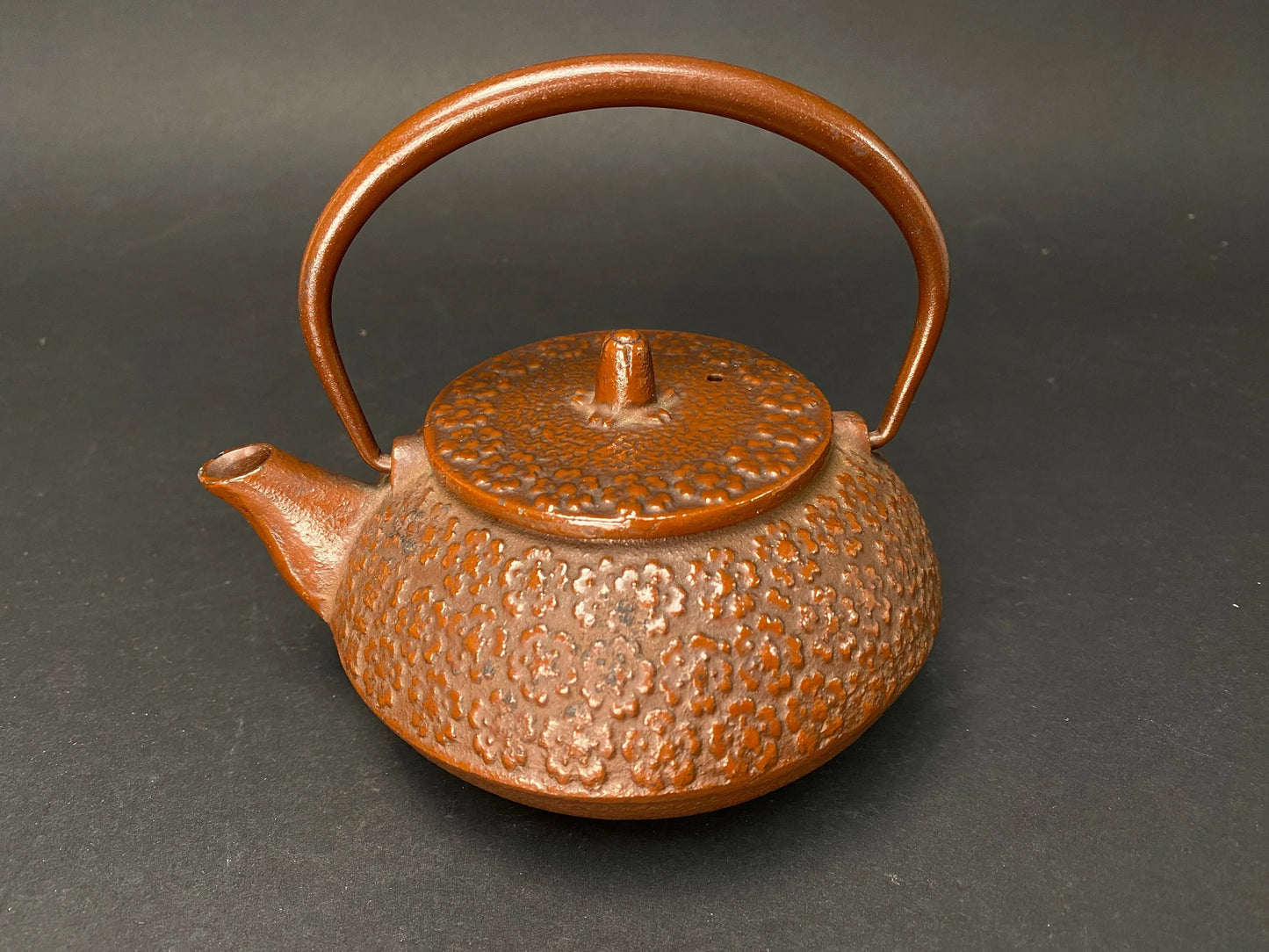 Rare Antique Tetsubin Teapot, Japanese Nanbu Tekki Iron Teapot, IWACHU w/infuer, Sakura 740ml, 25 oz w/Infuser, Tea Kettle
