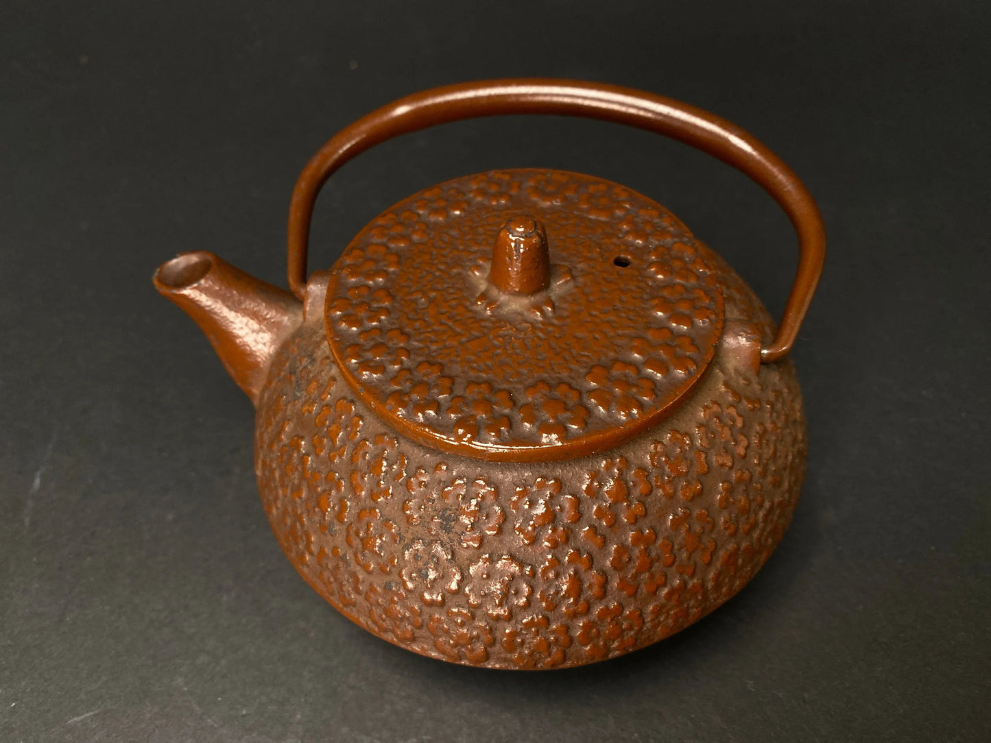 Rare Antique Tetsubin Teapot, Japanese Nanbu Tekki Iron Teapot, IWACHU w/infuer, Sakura 740ml, 25 oz w/Infuser, Tea Kettle