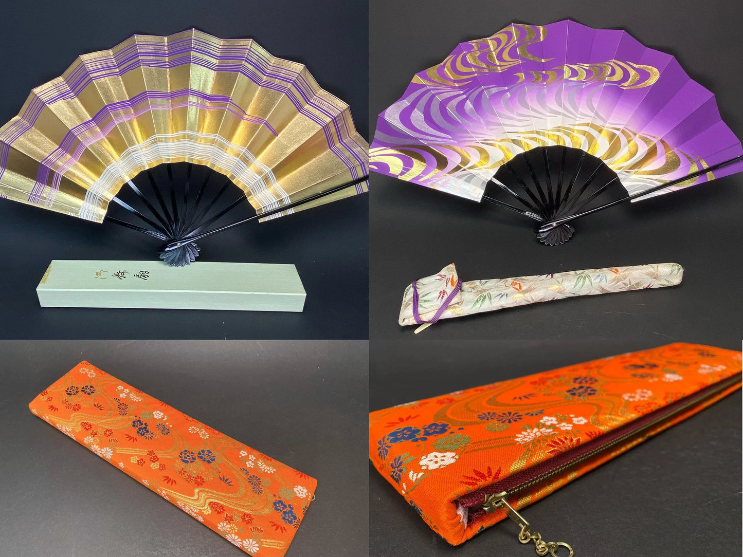 Japan Folding Fan Traditional Sensu Dance Ougi, , Kimono Obi Clutch, Kimono Carry Bag, Mai Ogi Sensu, Japanese Kashi Paper, Vtg Hand Fan,