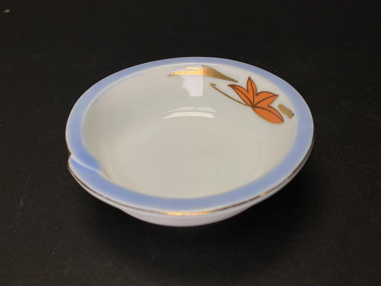 Japanese Giyaman Style High Base Bowl set of 2, W7" Flower Arrangement Vintage, White ikebana vase