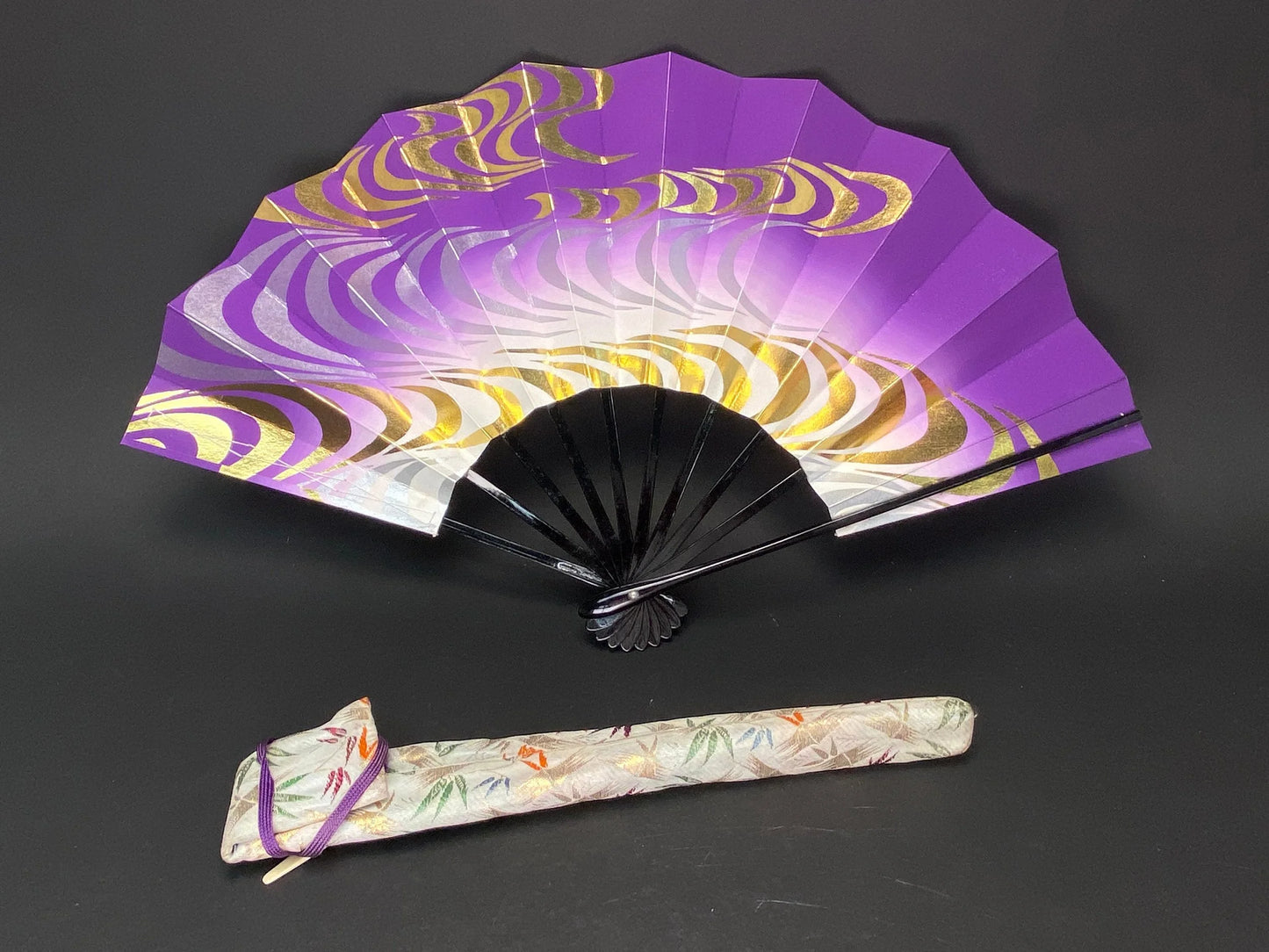 Japan Folding Fan Traditional Sensu Dance Ougi, , Kimono Obi Clutch, Kimono Carry Bag, Mai Ogi Sensu, Japanese Kashi Paper, Vtg Hand Fan,