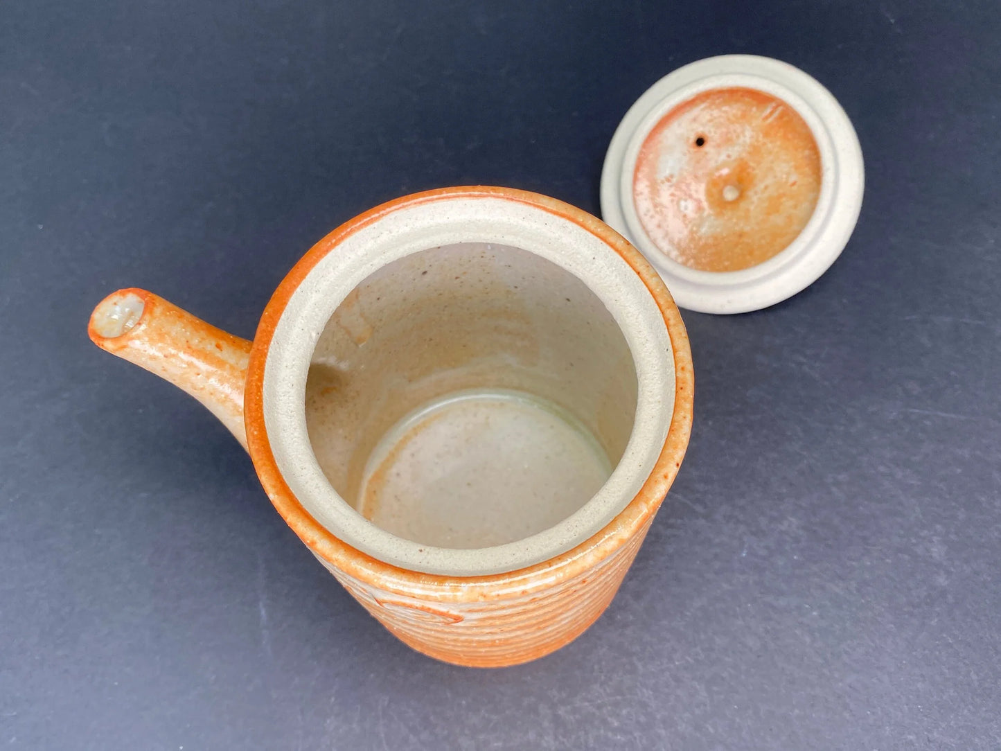 Shigaraki Yaki Tea Cup Set: Japanese Pottery Yunomi with Bamboo Mat, Japanese matcha teacup with mat