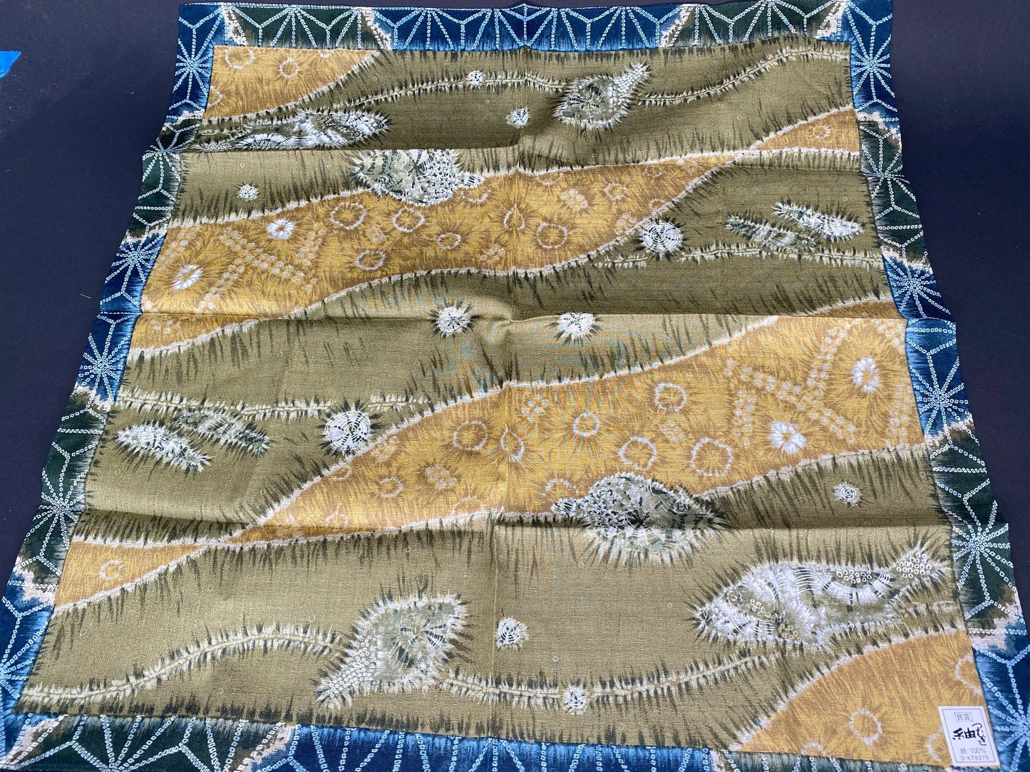 Fukusa Cotton Japan square Kerchief & Bag, High-Class Cloth Kimono Fabric, towel, NEW Open Box, Hyakunin Isshu Karuta pattern