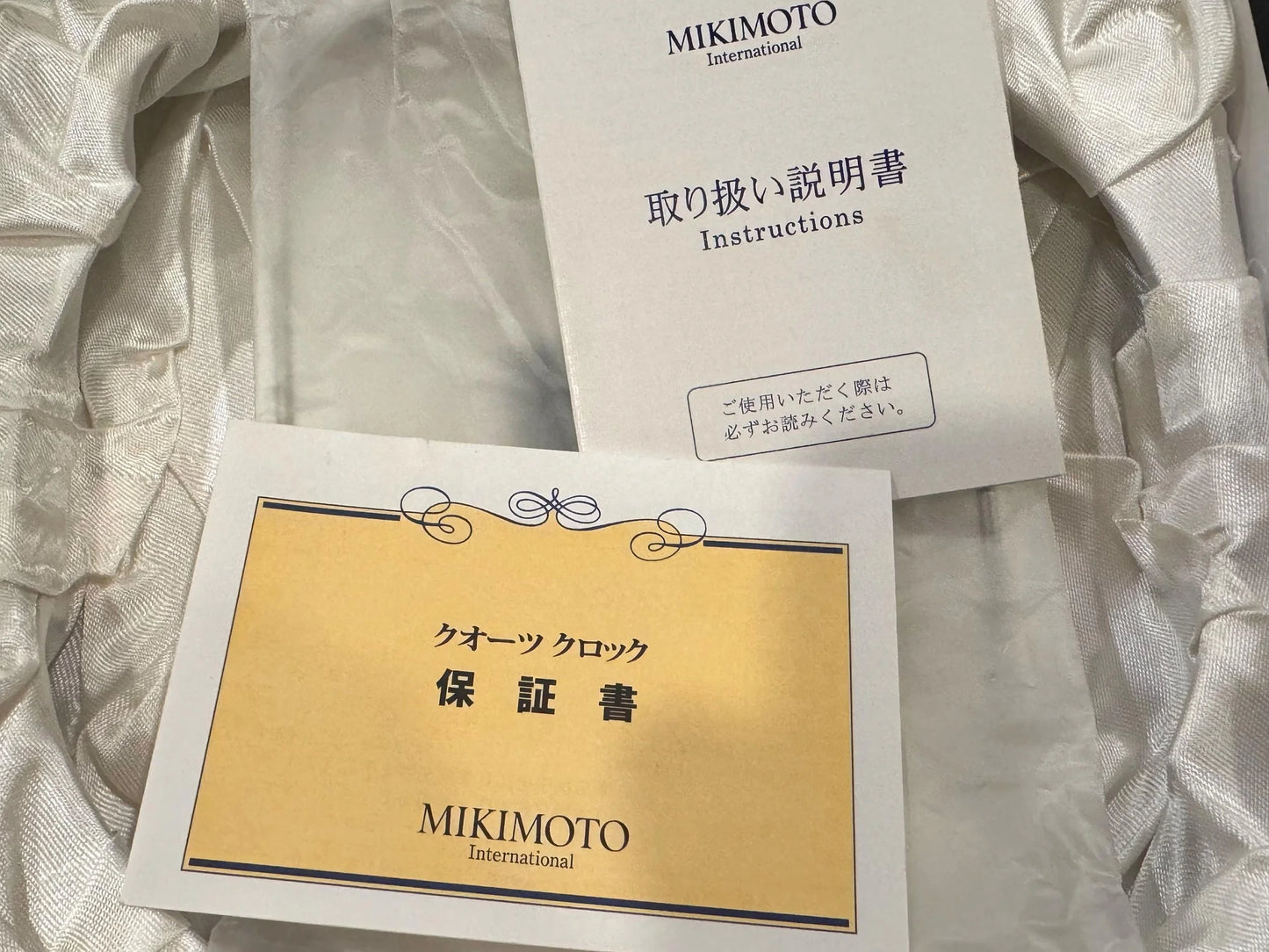 RARE Mikimoto 12pcs of pearl wall clock, Dia 7", table clock with stand, Minimal white clock, contemporary design, Open Box