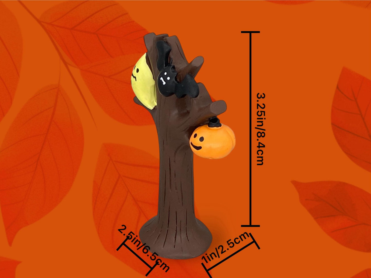 Halloween Decoreco Concombre ghost Cat ornament, Japanese cat with Pumpkin Mini Scene Furniture Holiday table decor