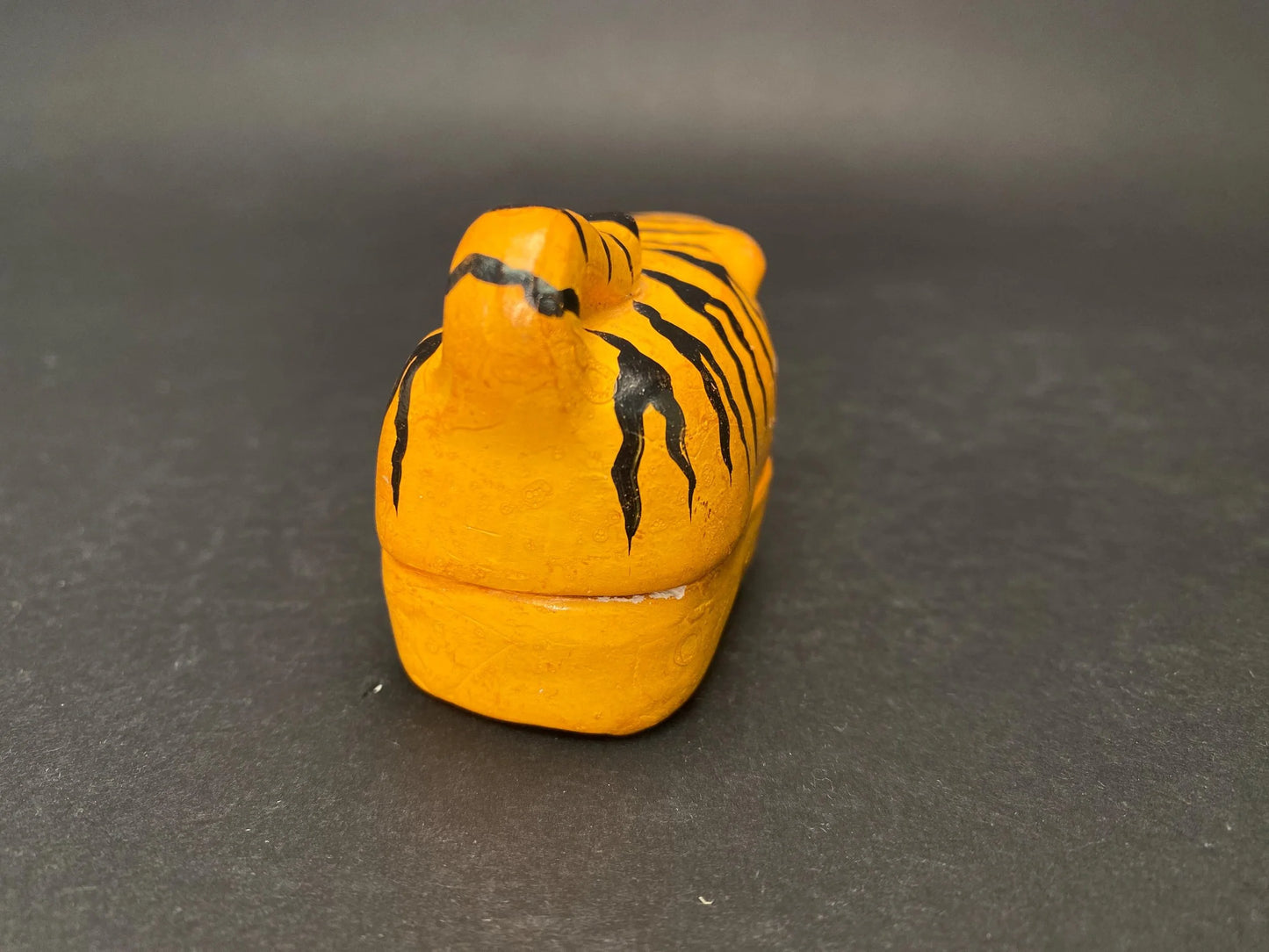 Japanese Zodiac Tiger rare vintage incense container, Zodiac Signs, Nippon Handmade Incense Box, tiger Ornament