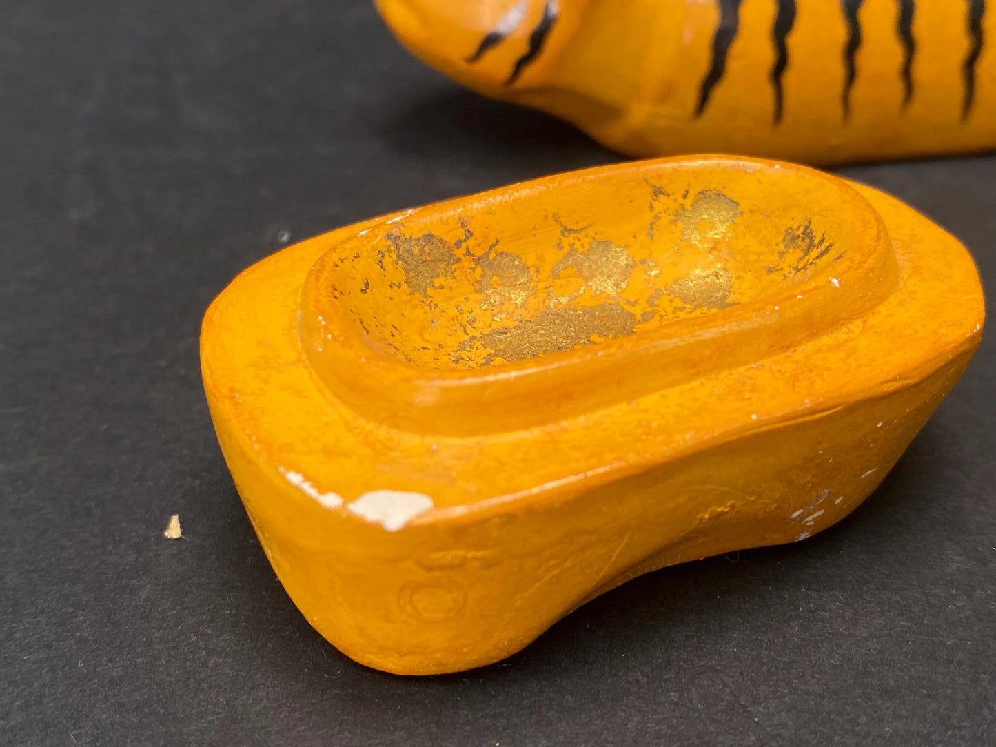 Japanese Zodiac Tiger rare vintage incense container, Zodiac Signs, Nippon Handmade Incense Box, tiger Ornament