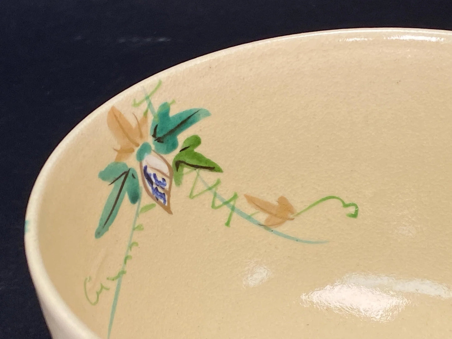 Nippon Kyo yaki ware Chawan Matcha Tea bowl：made by Kosen, Pattern Inside and outside the bowl, tea ceremony