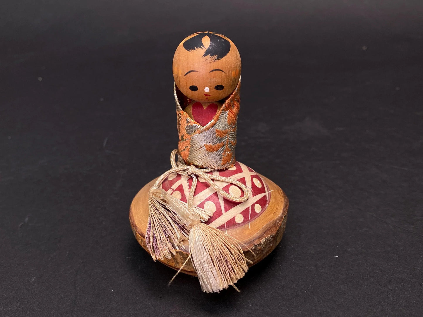 Japanese Kokeshi Dolls, Kimono 5 design dolls, Made in Japan, Small Size Wooden doll Vintage