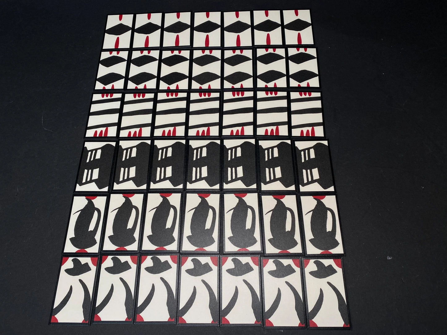 Nintendo Japanese Playing Cards Hikifuda, Harifuda 張札 Daitoryo for Tehonbiki, president tehonbiki cards vintage 70s, Black Deck