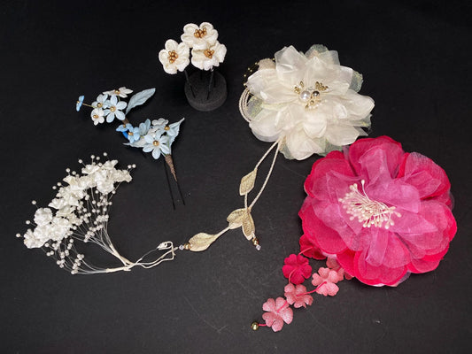 Japanese Hair Ornament Kanzashi kimono Hair clip, Big Flower Hair Ornament, Made in Japan