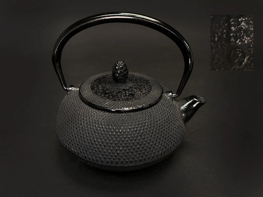 Japanese Tetsubin Nanbu Tekki Teapot Cast iron TEA KETTLE, spotted design, Mint Vintage Teapot, Antique Japan kettle