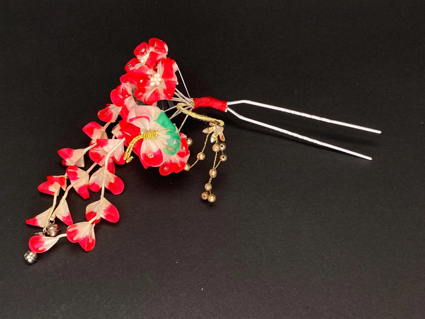 Kanzashi Japanese geisha Hairpin Hair Ornaments Accessories Hair ornament, Ribbons, wedding Kanzashi, Made in Japan