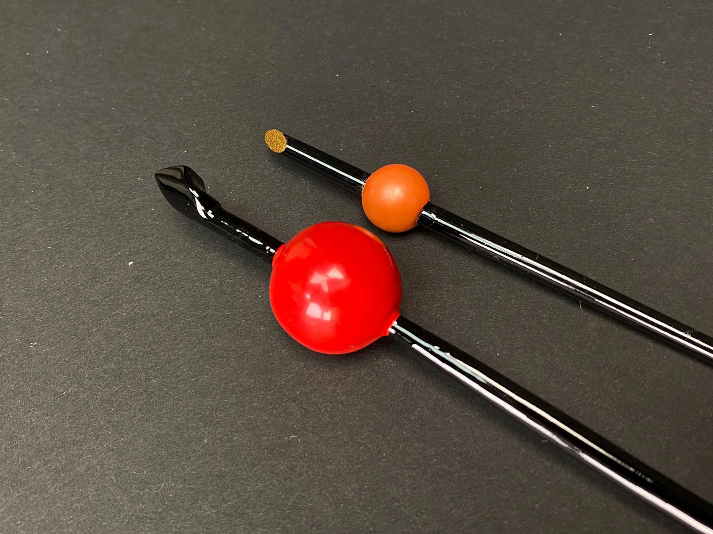 Tama Kanzashi Orange Hair Stick, Kimono Geisha Hair Stick, hair ornament, colorful Tama, Wood Tama, hair set