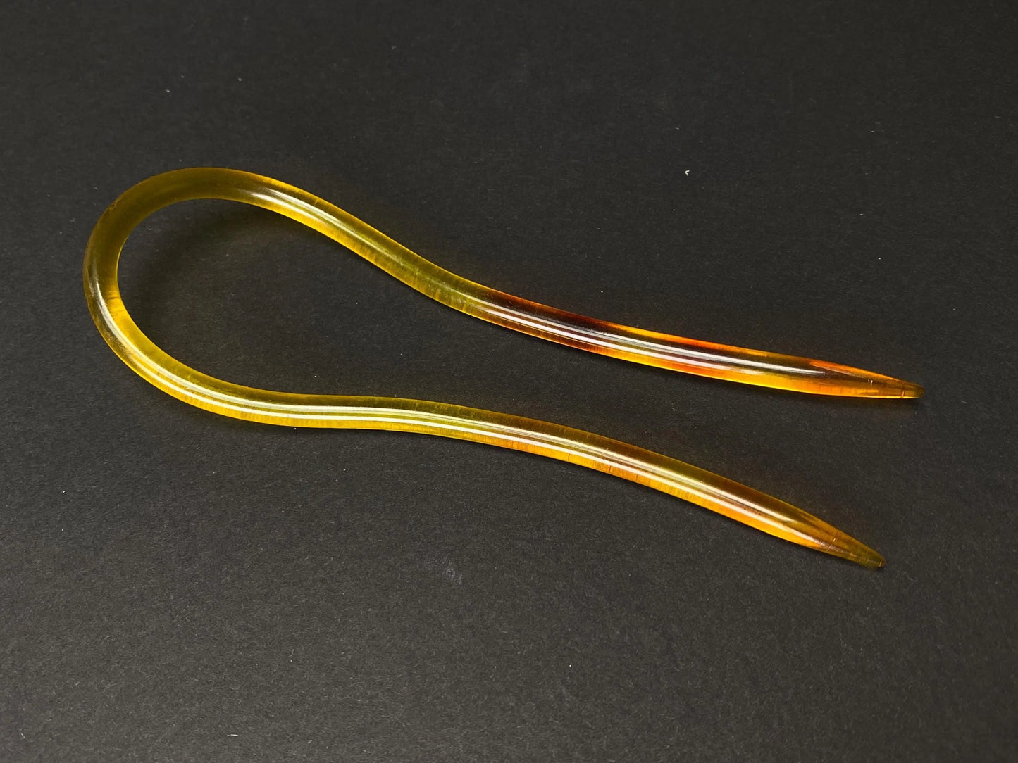 Japan Kanzashi Kimono Geisha, transparent Tama, Yellow hawksbill style hair stick,Kushi Comb, Hair Ornament