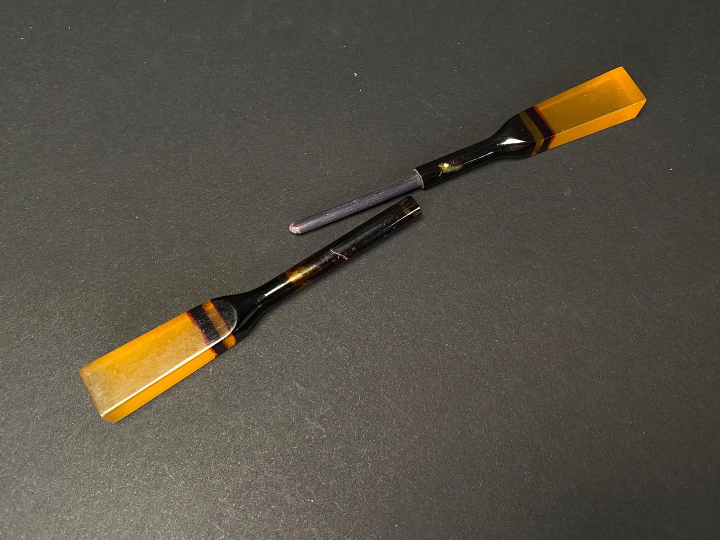 Japan Kanzashi Kimono Geisha, transparent Tama, Yellow hawksbill style hair stick,Kushi Comb, Hair Ornament