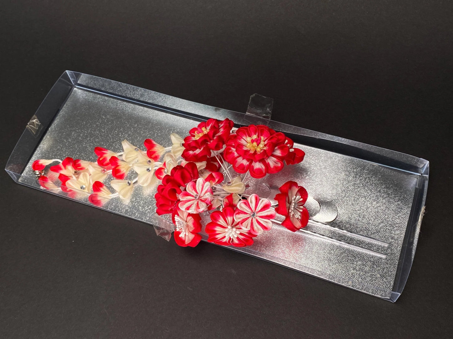Japan Kanzashi Kimono Geisha, Seide Haarschmuck, Girl's day, kid’s kimono set, Kimono Silk Hair Kushi Comb, Hair Ornament