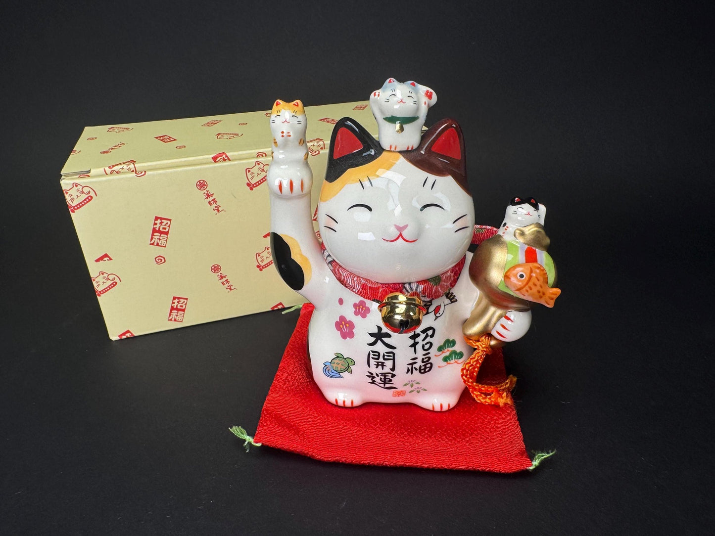 Maneki Neko Cat Feng Shui Decor,NEW, Japanese Yakushi Figurine, lucky mallet hammer,Lunar New Year Decor, Yakushigama, For Better Business