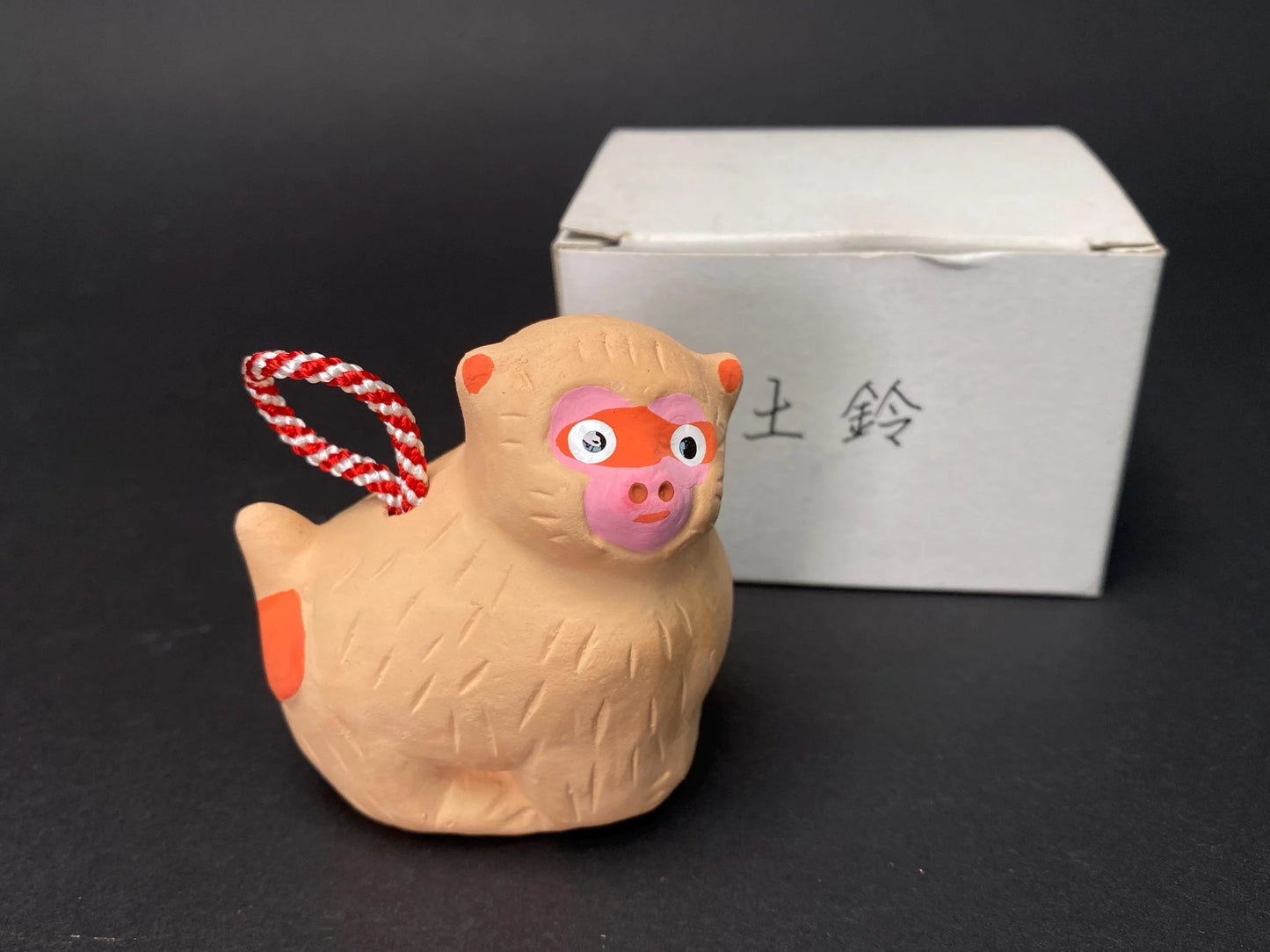 Japanese Zodiac Clay bell Figurine, Clay Doll Figure lucky charm Tiger, Sheep, Horse, & Monkey Ornament