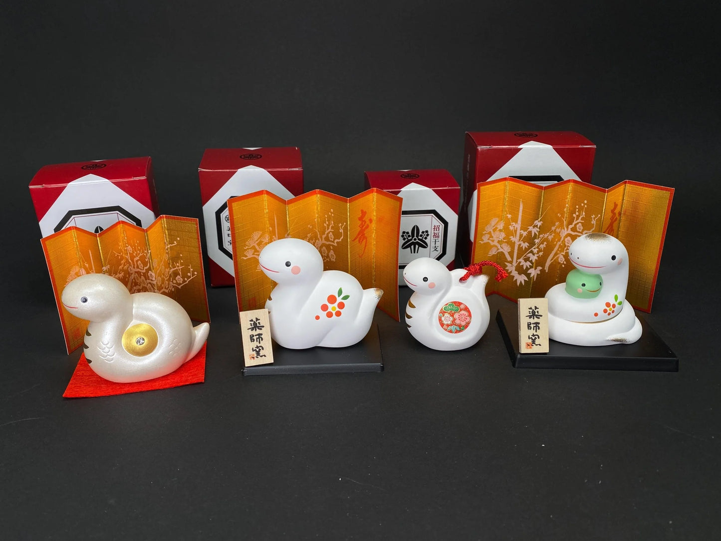 Japanese Zodiac Snake, Yakushi Ceramic Desktop Ornament, Cute Snake Figurine, ETO 2025 Year of snake, Home Decor