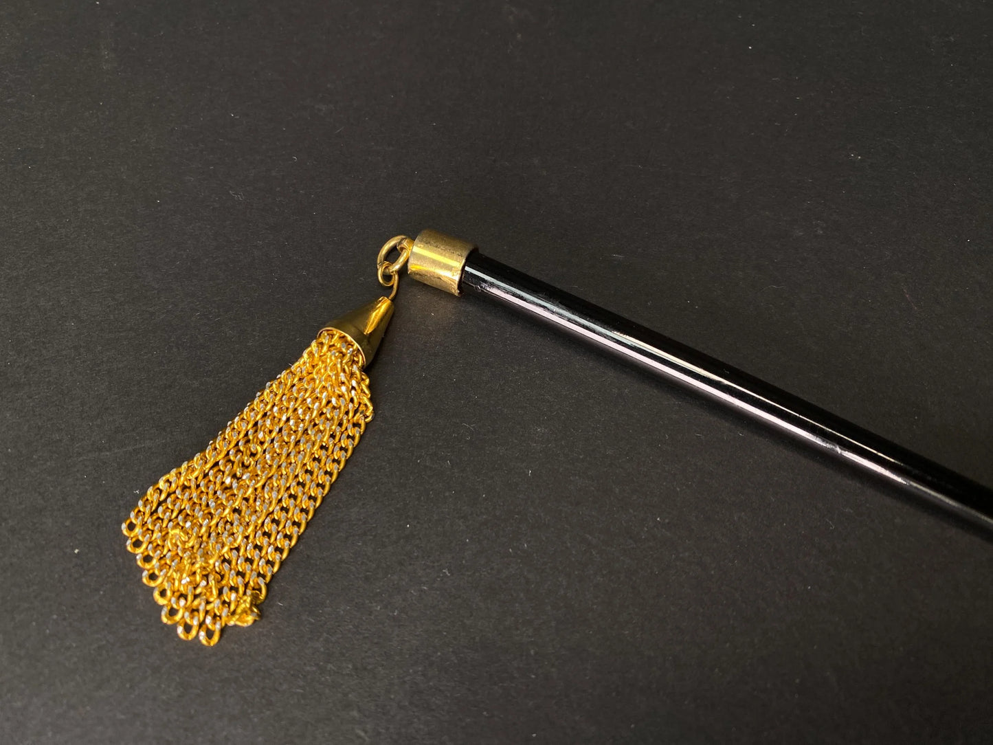 Japanese Kanzashi Kimono Geisha Ogi hair stick with tassel, Bira-bira, Tama, Hair Ornament