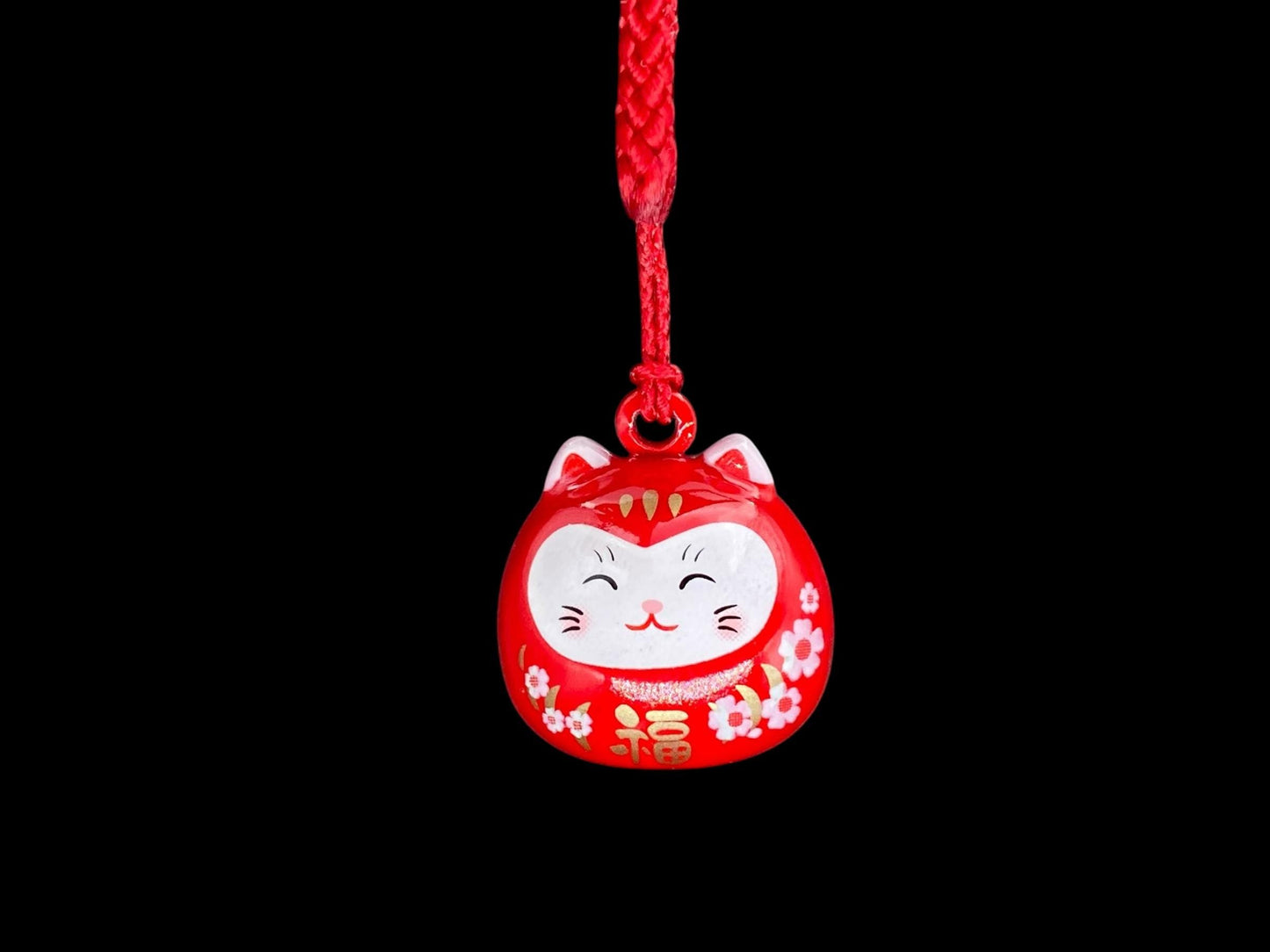 Lucky Cat Water Sound Bell, egg shape, Mobile Phones accessory, NEW, Maneki Neko, Fortune Keychain, Cute Neko