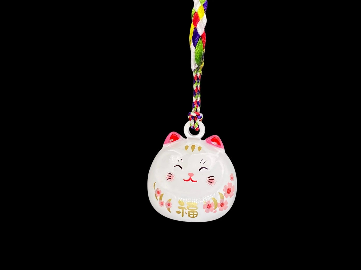 Lucky Cat Water Sound Bell, egg shape, Mobile Phones accessory, NEW, Maneki Neko, Fortune Keychain, Cute Neko
