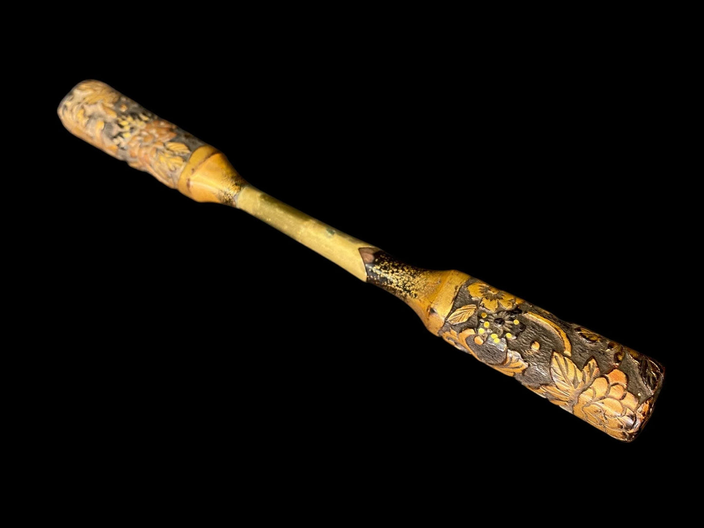 Japanese Kanzashi Antique Metalwork Hairpin Silver Hair Stick, Kogai, Ogi, Kimono Geisha Bira-bira, Metal hair stick, Hair Ornament