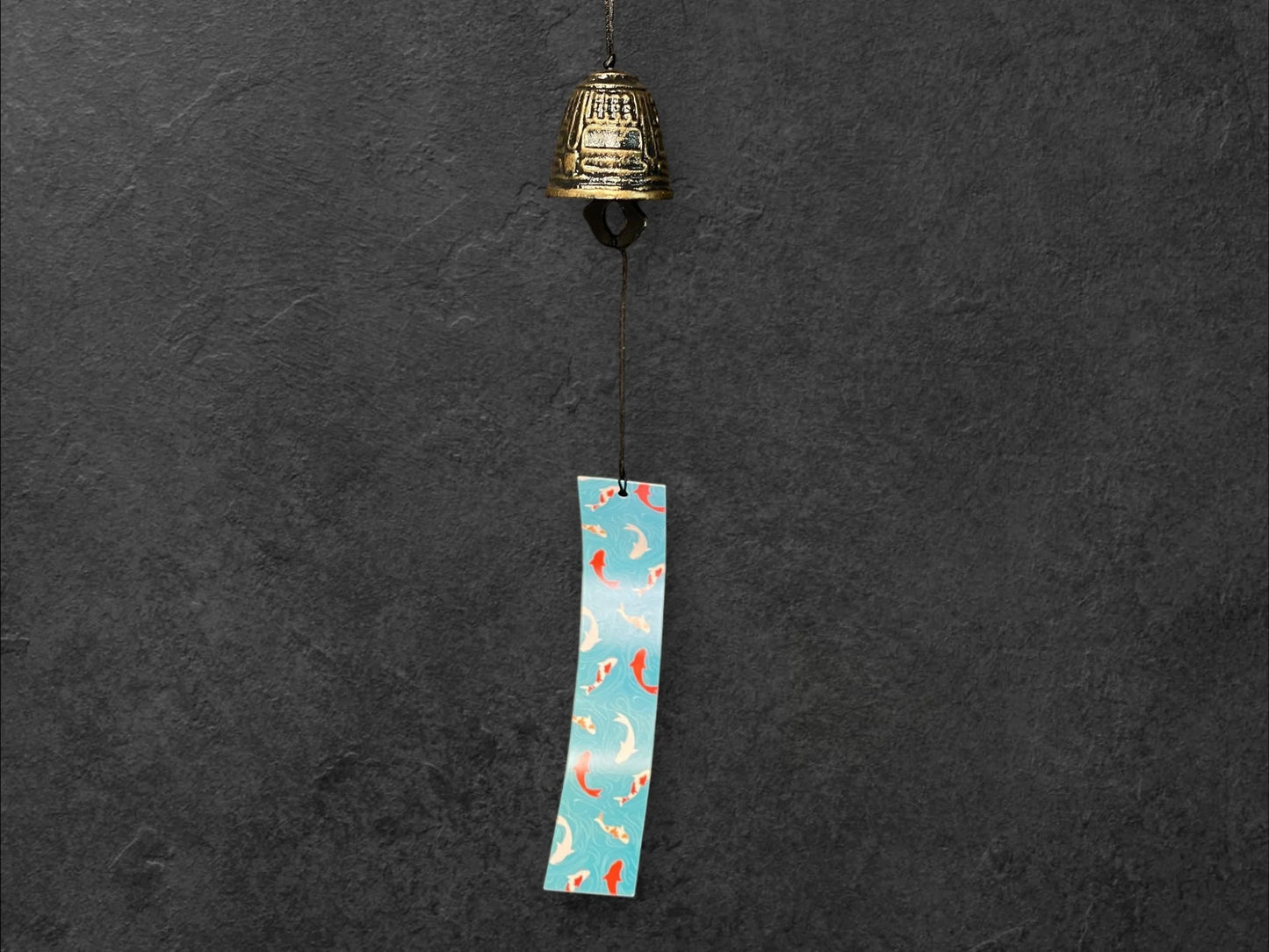 Iron wind chimes Nambu Fu ring ironware with 3 different colorful tail, NEW,  Zen Garden Decor, Ironware Garden Decor, Outdoor Patio Sound
