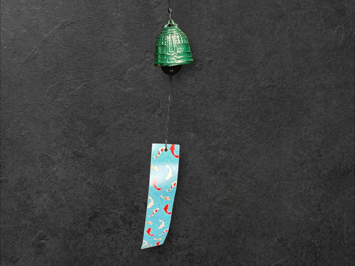 Iron wind chimes Nambu Fu ring ironware with 3 different colorful tail, NEW,  Zen Garden Decor, Ironware Garden Decor, Outdoor Patio Sound