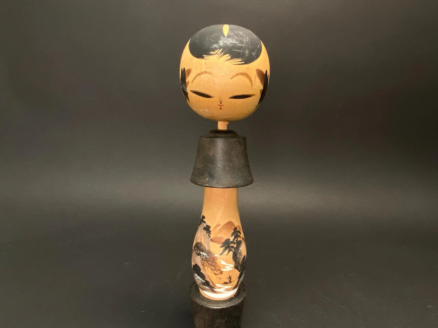 Japanese Kokeshi Dolls, Big Kimono 4 design dolls, Made in Japan, median Size Wooden doll Vintage