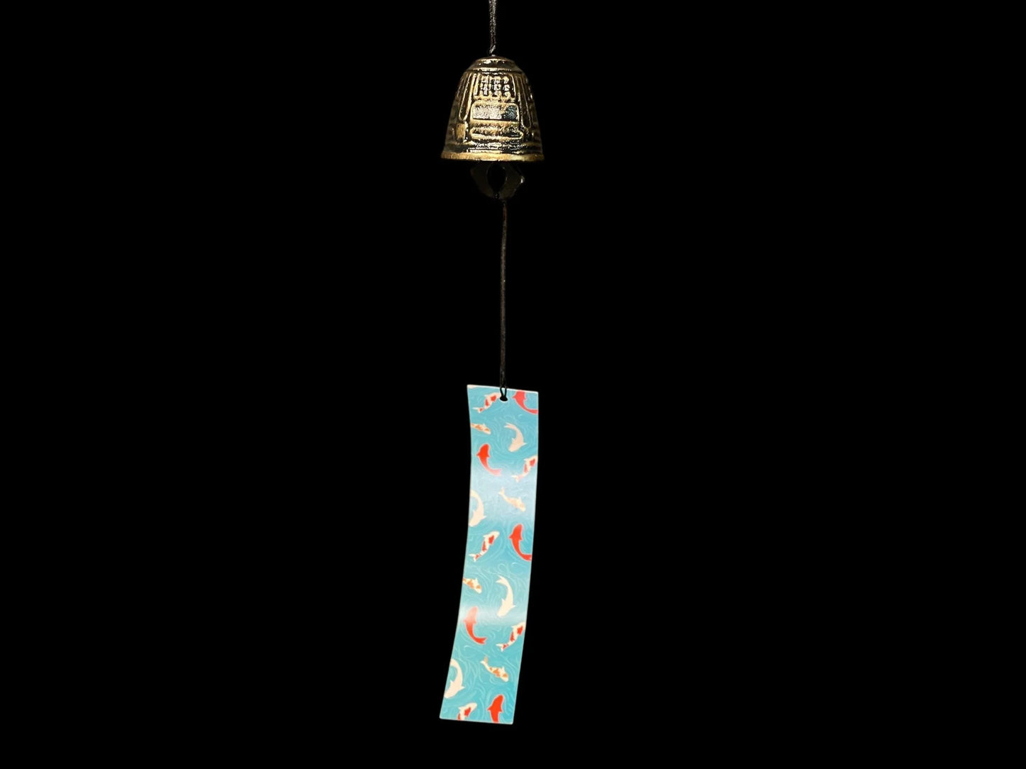 Iron wind chimes Nambu Fu ring ironware with 3 different colorful tail, NEW,  Zen Garden Decor, Ironware Garden Decor, Outdoor Patio Sound