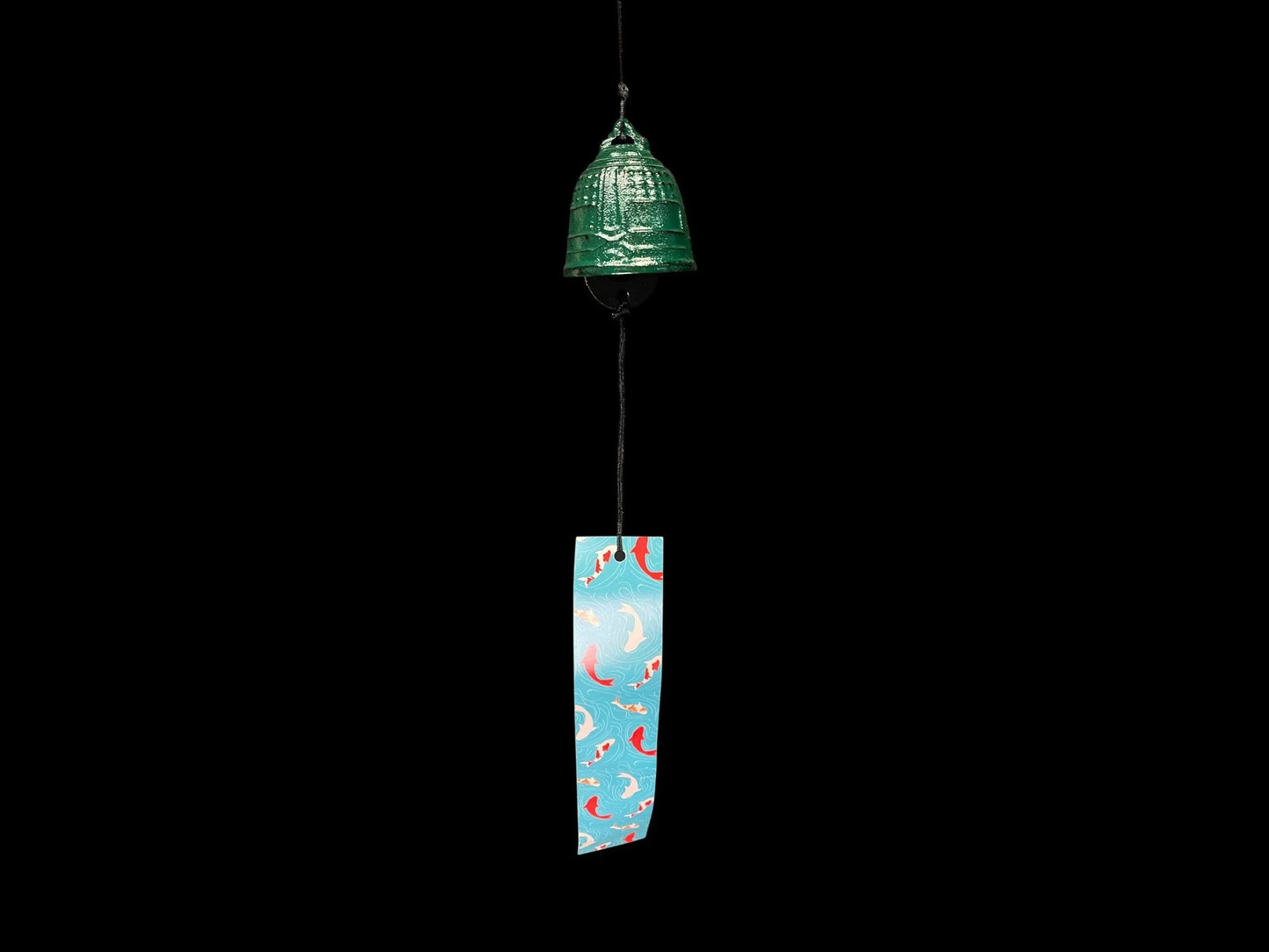 Iron wind chimes Nambu Fu ring ironware with 3 different colorful tail, NEW,  Zen Garden Decor, Ironware Garden Decor, Outdoor Patio Sound