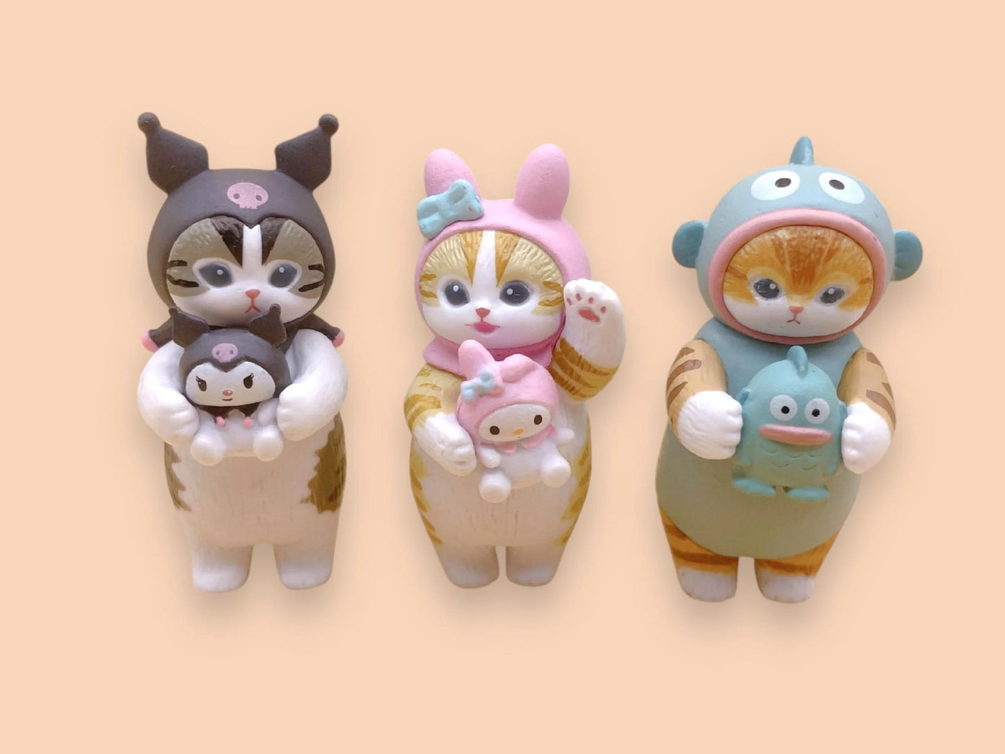 Mofusand X Sanrio Mystery Blind Box,  Narikiri Figure Surprise Toy, Kitty Club, Pochacco, Hangyodon, Pompompurin, and Kuromi Capsule Toy