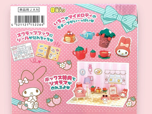 Sanrio My Melody and Strawberry Room, Secret Mascot blind Box, Blind Box, Cute Play House, Rement Miniature Furniture Toy, Melody set