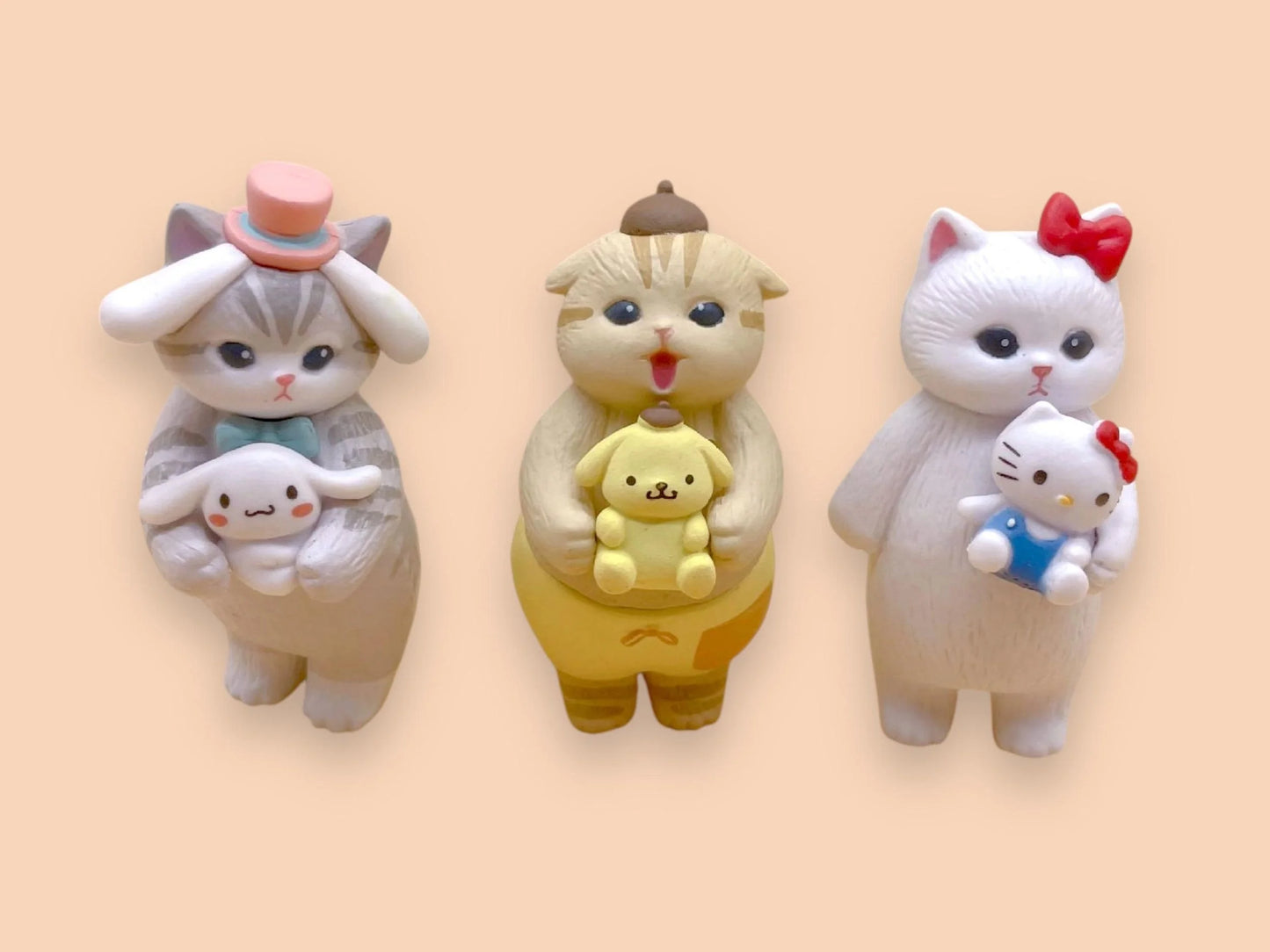 Mofusand X Sanrio Mystery Blind Box,  Narikiri Figure Surprise Toy, Kitty Club, Pochacco, Hangyodon, Pompompurin, and Kuromi Capsule Toy