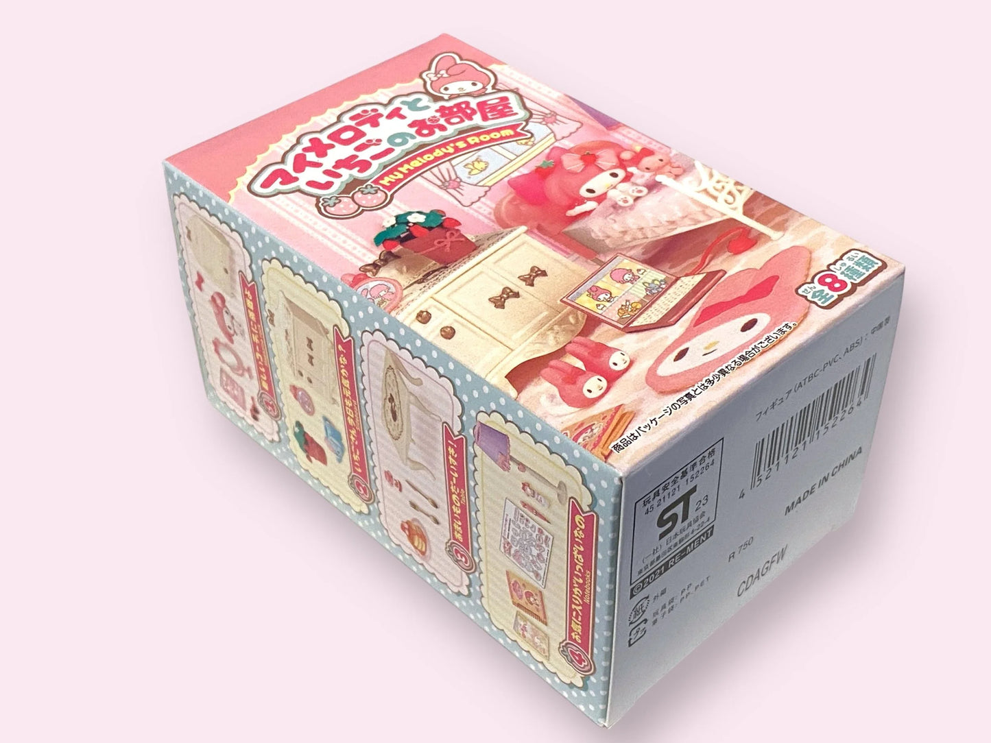 Sanrio My Melody and Strawberry Room, Secret Mascot blind Box, Blind Box, Cute Play House, Rement Miniature Furniture Toy, Melody set
