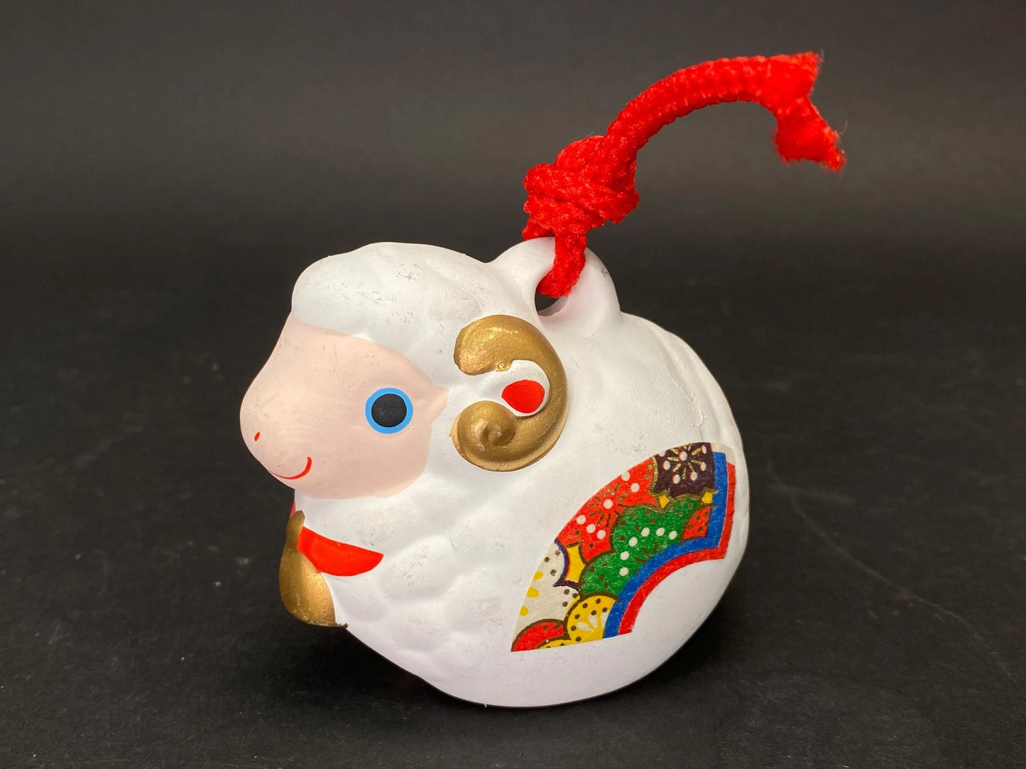 Japanese Zodiac Clay Bell Ornament: Sheep, Rabbit, Rooster, Made in Japan pottery bell, holiday gifts